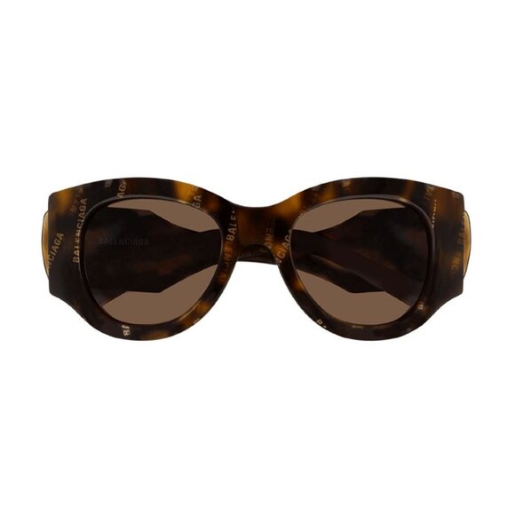 NWT BALENCIAGA SUNGLASSES WOMEN HAVANA ROUND EYEWEAR - Picture 1 of 3